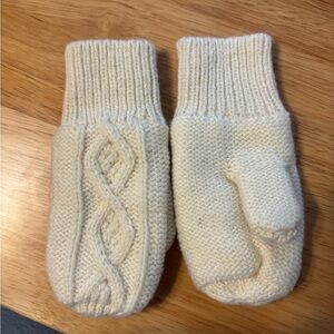 H&M Knit Mittens Cream 9-12 months